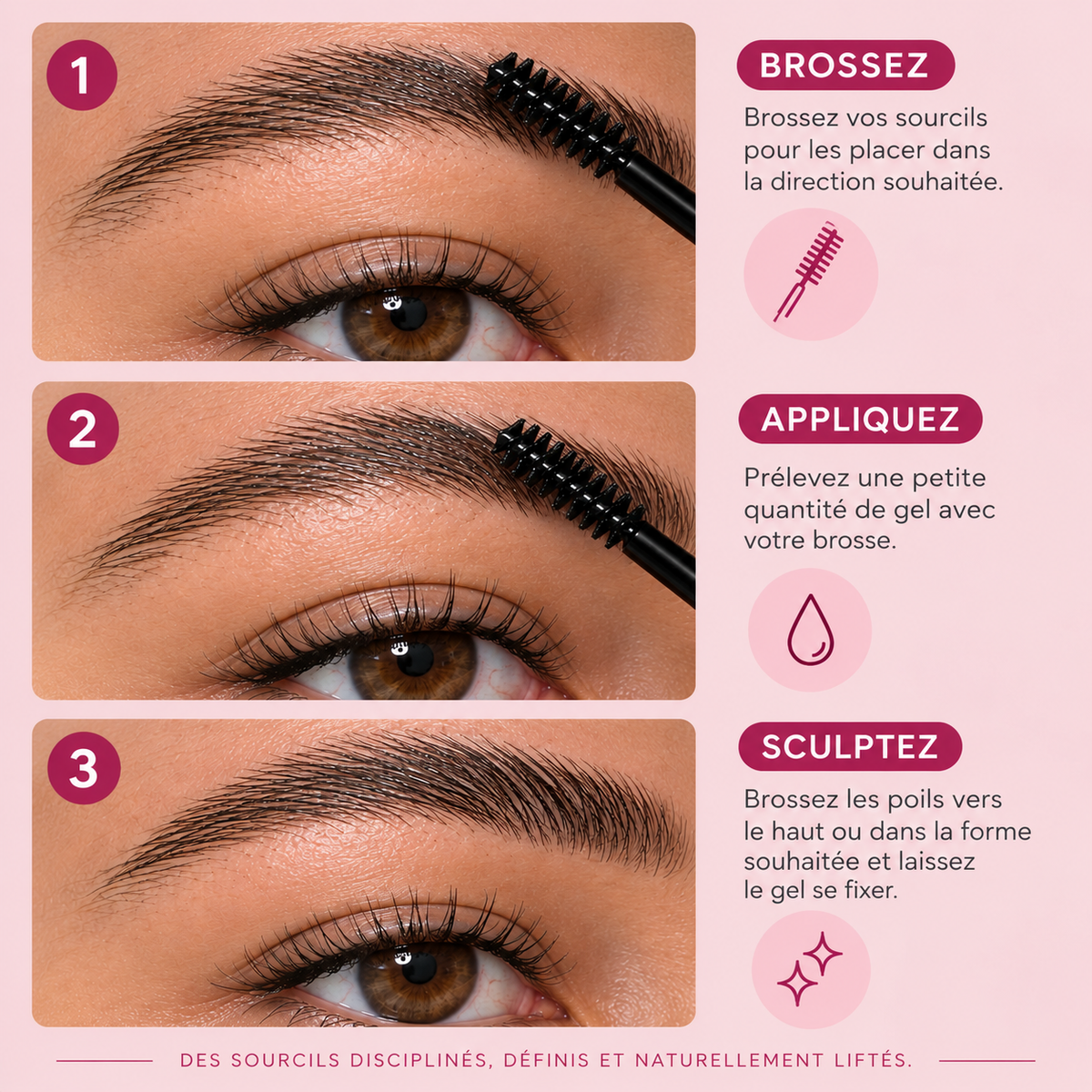 BROWTY™ — Gel Coiffant & Fixateur Sourcils